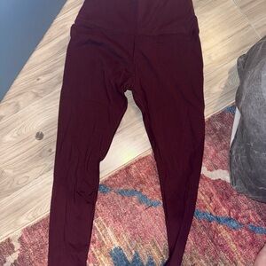 Lululemon Athletica Maroon Leggings